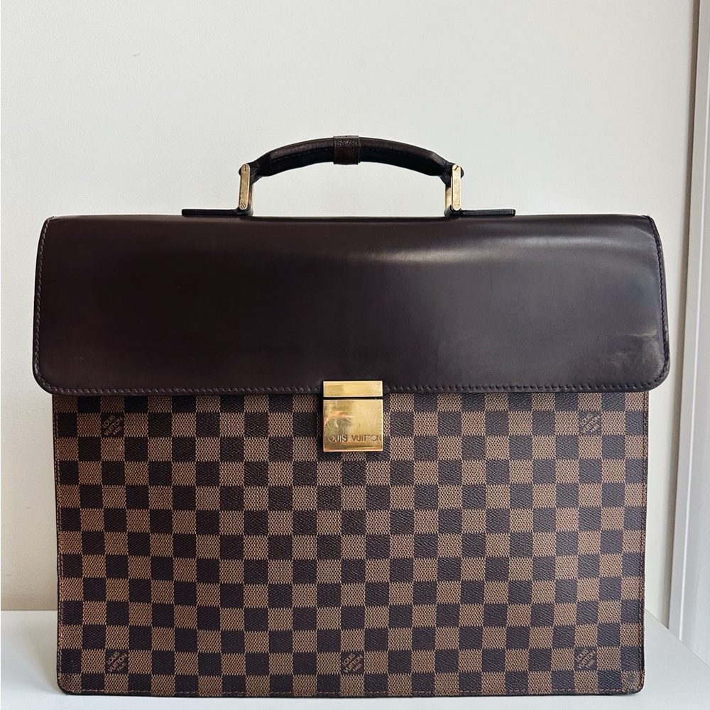 Authentic Louis Vuitton Damier Ebene Altona GM Briefcase Bag